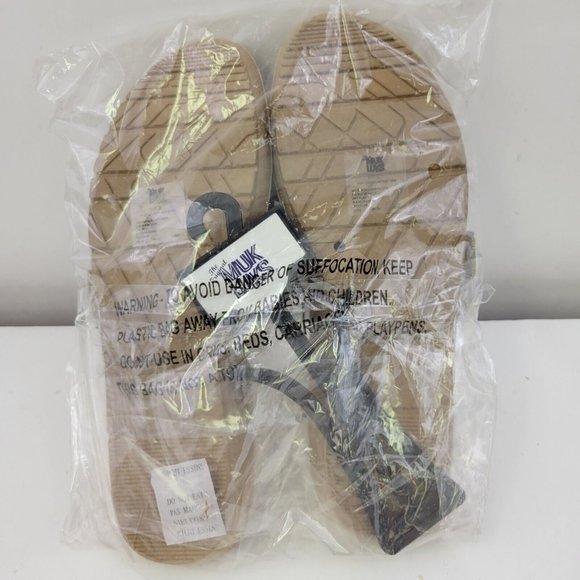 Muk Luks Black & White Zebra About You Sandal Size 8 9 or 10 - Picture 3 of 3